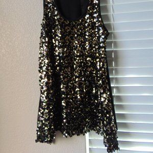 Torrid Gold Sequin Tank Top Size 2X NWOT